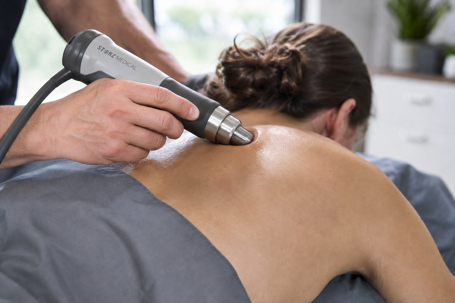 Shoulder & Upper Back Tension treatment using STORZ shockwave equipment